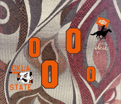 Oklahoma State Blanket With Cowboy On Horse GIF