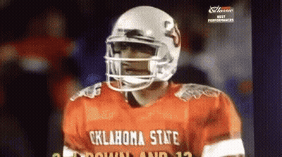 Oklahoma State Football Player On Screen GIF