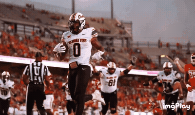 Oklahoma State Football Player Running With Ball GIF