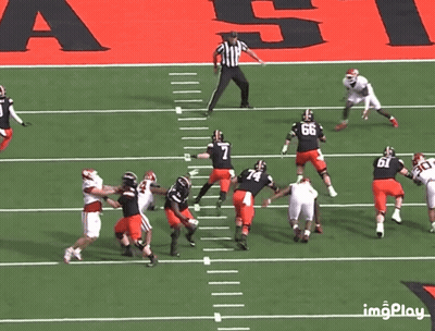 Oklahoma State Football Players Running On Field GIF