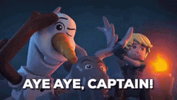 Olaf And Sven Aye Aye Captain GIF