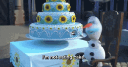 Olaf Cake Happy Birthday GIF