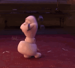 Olaf Confident Walk Modeling GIF