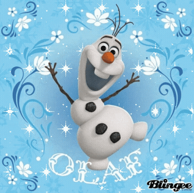 Olaf From Frozen On Blue Background GIF