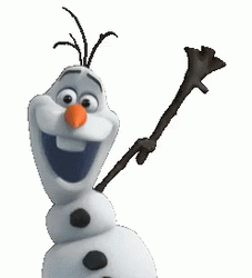 Olaf Frozen Hi Waving Stick Hand GIF
