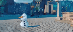 Olaf Frozen Jumping Happily GIF