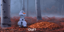Olaf Frozen Looking Around GIF