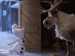 Olaf Funny High Five Sven GIF