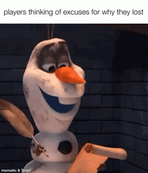 Olaf Listing Excuses GIF