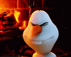 Olaf Shocked Afraid Expression GIF