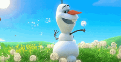 Olaf Summer Flower Dance GIF