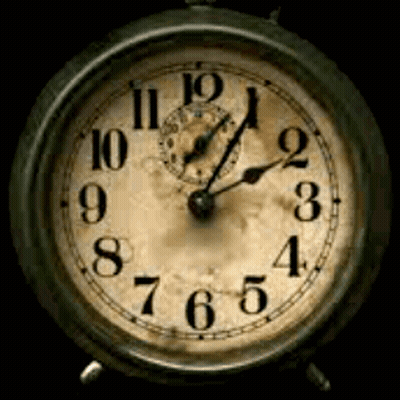 Old Alarm Clock Showing Almost Eleven GIF