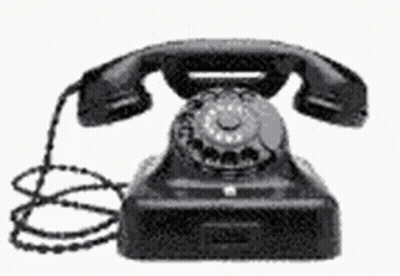 Old Black Telephone With Cord GIF