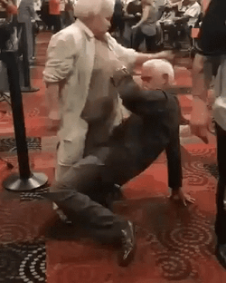 Old Couple Performing Get Low GIF