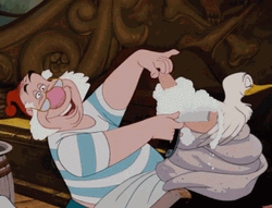 Old Dwarf Shaving The Duck GIF