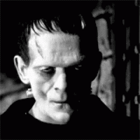 Old Frankenstein Monster Close Up Loop GIF
