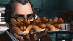 Old Guy Eating Glizzy Hotdog GIF