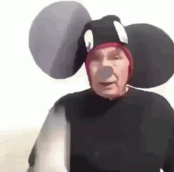 Old Guy Mickey Mouse Costume GIF