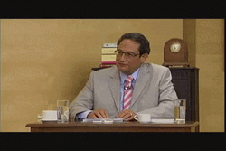 Old Guy Sneaky Eyebrows Up  GIF