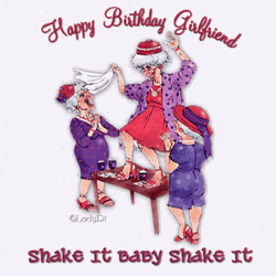 Old Lady Birthday Shake It GIF