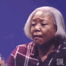 Old Lady Gray Hair Flipping Off Censored GIF