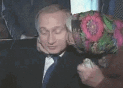 Old Lady Kissing President Vladimir Putin GIF