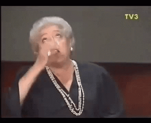 Old Lady Sign Of The Cross GIF