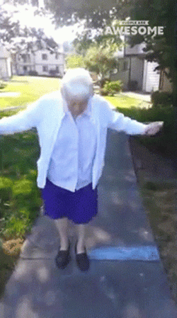 Old Lady Skipping Rope GIF