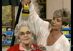 Old Lady Vacuumed Hairstyle GIF