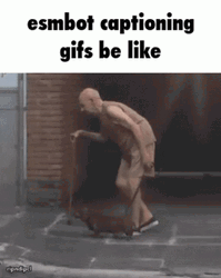 Old Man And Dog Pair Walking Slow GIF