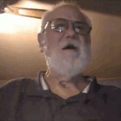 Old Man Barf On Camera GIF