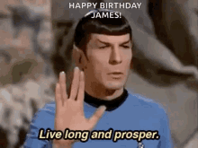 Old Man Birthday Leonard Nimoy Live Long GIF