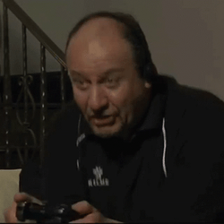 Old Man Enjoying His Playstation GIF
