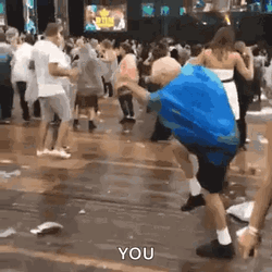 Old Man Enjoying Running Man Dance GIF