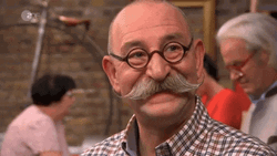 Old Man Grau Mustache Looking Away GIF