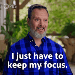 Old Man Head Down Keeping Focus GIF