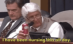 Old Man Holding Dr Pepper Can GIF
