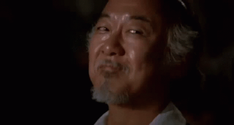 Old Man Karate Kid Approval GIF