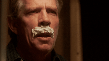 Old Man Shaving Gently GIF