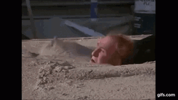 Old Man Sinking On Quicksand GIF