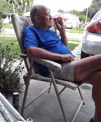 Old Man Smoking