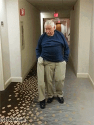 Old Man Three Legs Trick GIF