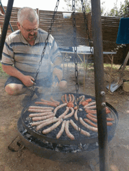 Old Man Unique Grilling Way GIF