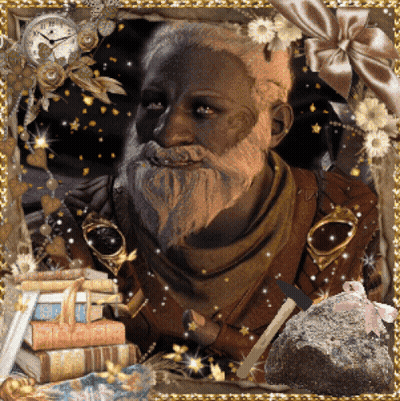 Old Man With Beard And Clock GIF