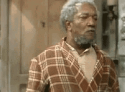 Old Men Redd Foxx Ready For Fighting GIF