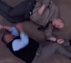 Old Men Scully And Hitchcock Fighting GIF
