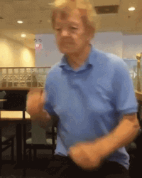 Old Men Shadow Fighting GIF