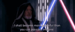 Old Obi Wan Ready To Fight With Lightsaber GIF
