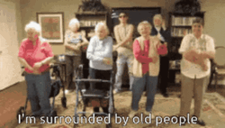 Old People Dancing In Retirement Home GIF