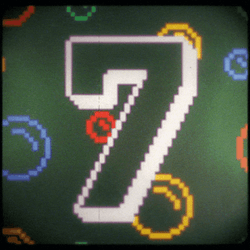 Old School Number 7 Animation GIF